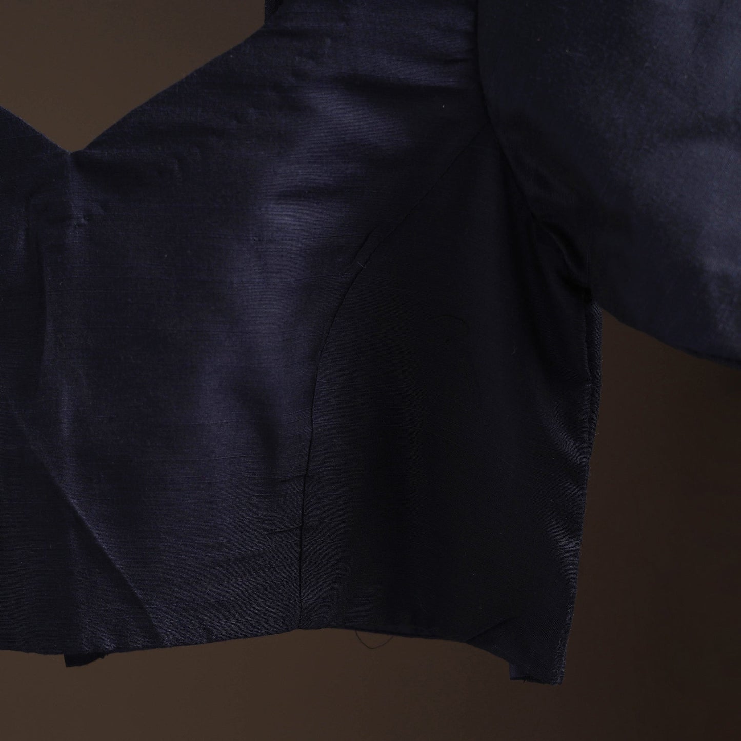 Plain slub silk readymade blouse 11 - handcrafted