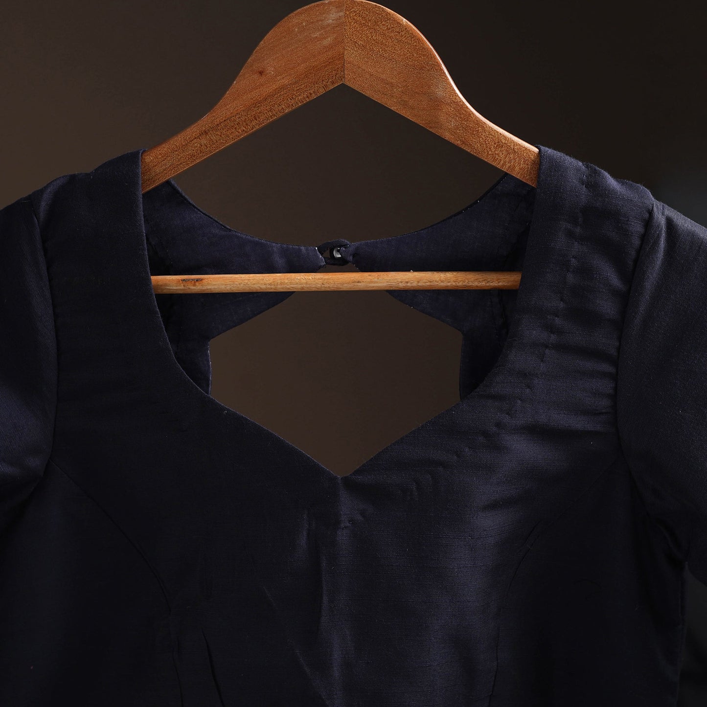 Plain slub silk readymade blouse 11 - handcrafted