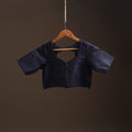Plain slub silk readymade blouse 11 - handcrafted