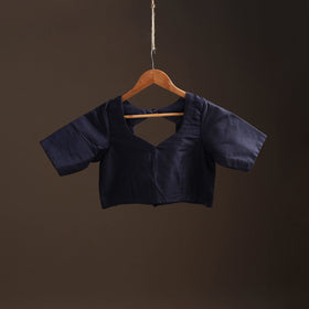 Plain slub silk readymade blouse 11 - handcrafted