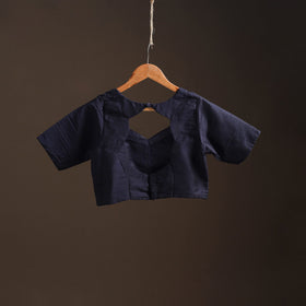 Plain slub silk readymade blouse 11 - handcrafted