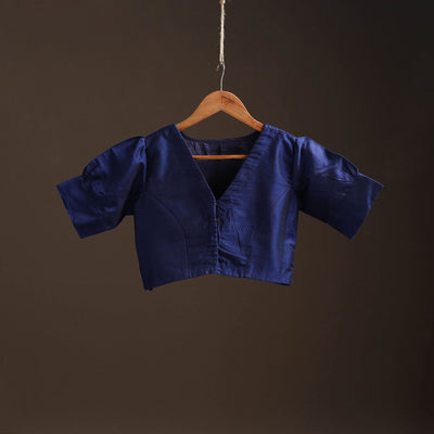 Plain slub silk readymade blouse 16 - handcrafted