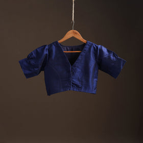 Plain slub silk readymade blouse 16 - handcrafted