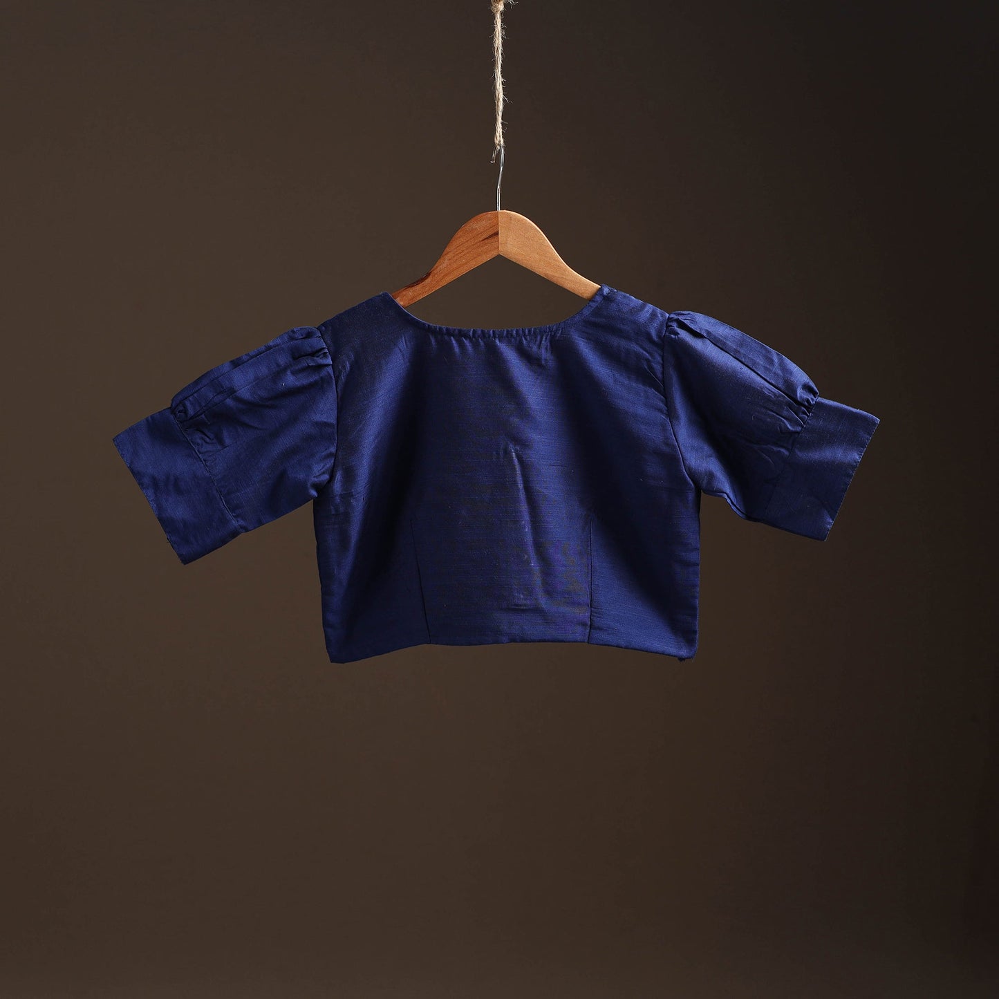 Plain slub silk readymade blouse 16 - handcrafted