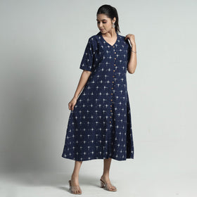  Pochampally Double Ikat Weave Cotton Dress Online l iTokri.com