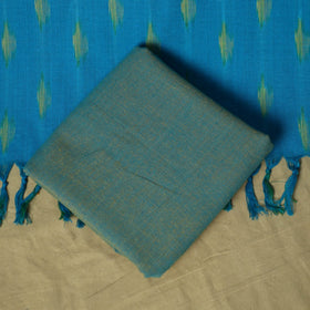 Pochampally ikat 3pc cotton unstitched dress material 19