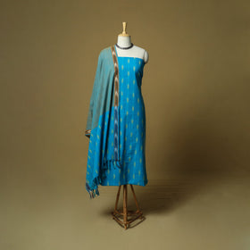 Pochampally ikat 3pc cotton unstitched dress material 19