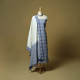 Pochampally ikat 3pc cotton unstitched dress material 51