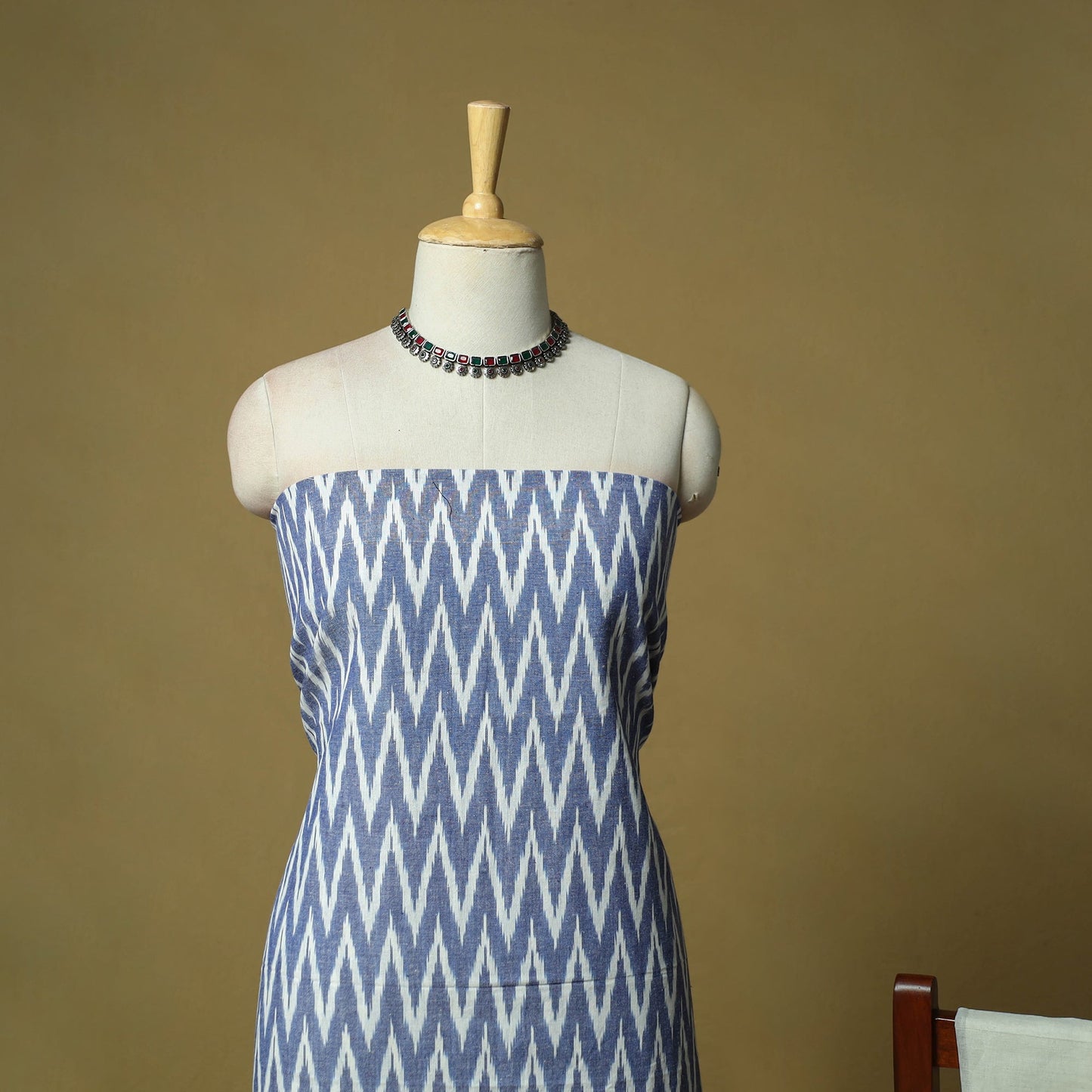 Pochampally ikat 3pc cotton unstitched dress material 51