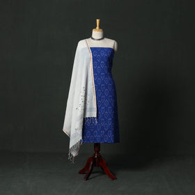Pochampally ikat cotton 2pc unstitched dress material