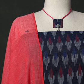 Pochampally ikat cotton 2pc unstitched dress material