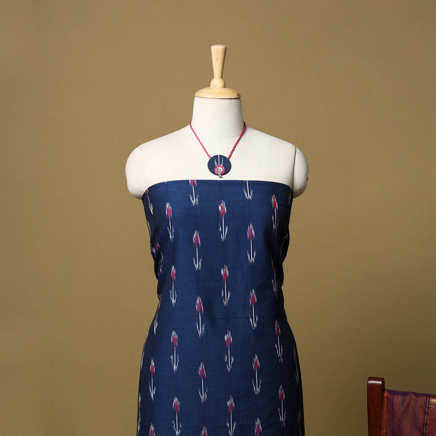 Pochampally ikat cotton 2pc unstitched dress material