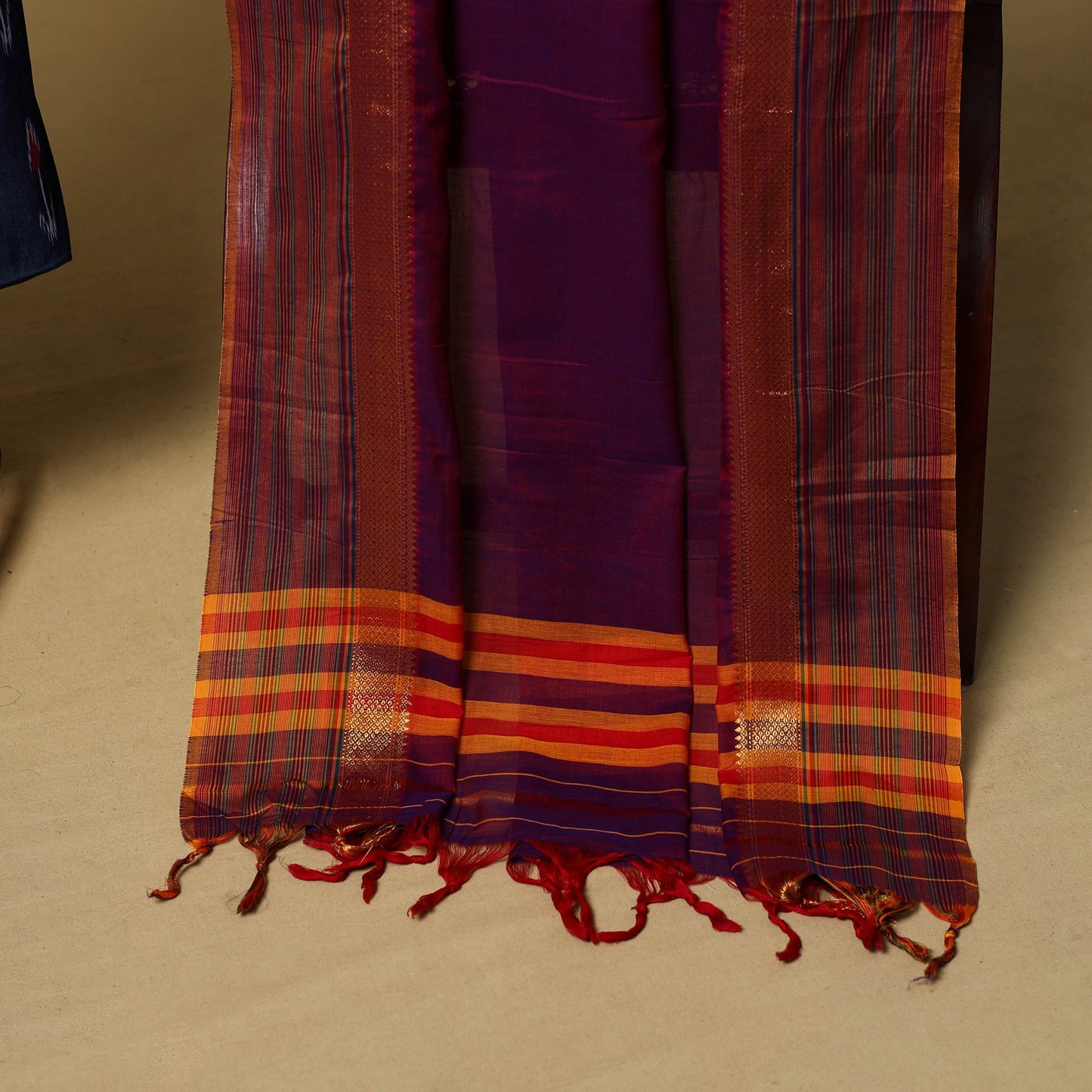 Pochampally ikat cotton 2pc unstitched dress material