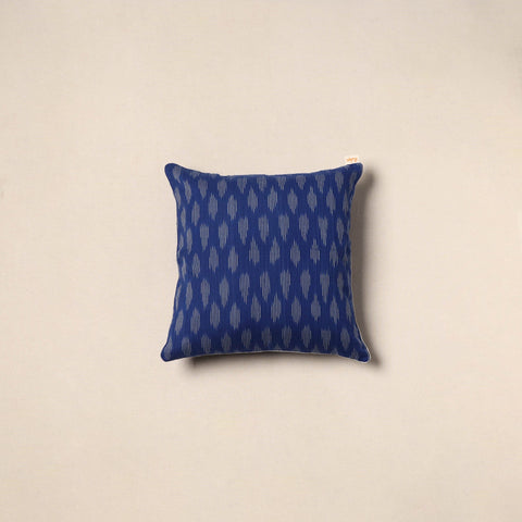 Blue - pochampally ikat cotton cushion cover 02