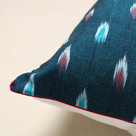 Blue Pochampally Ikat Cotton Cushion Cover (16 x 16 in) 14