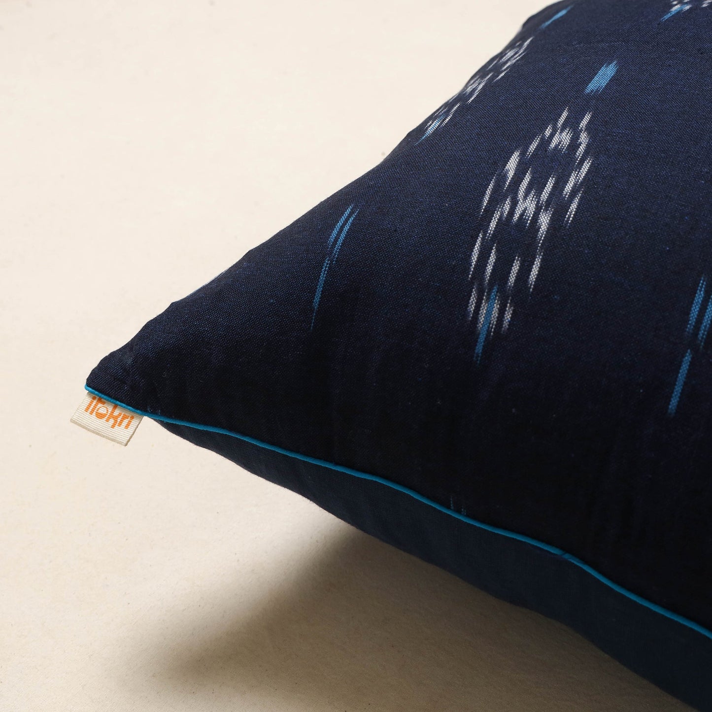 Blue - pochampally ikat cotton cushion cover 49