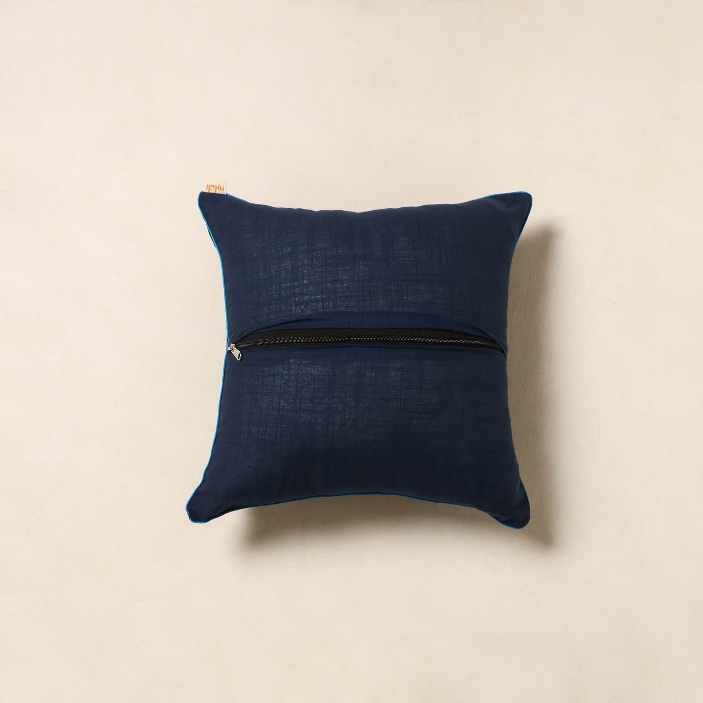 Blue - pochampally ikat cotton cushion cover 49