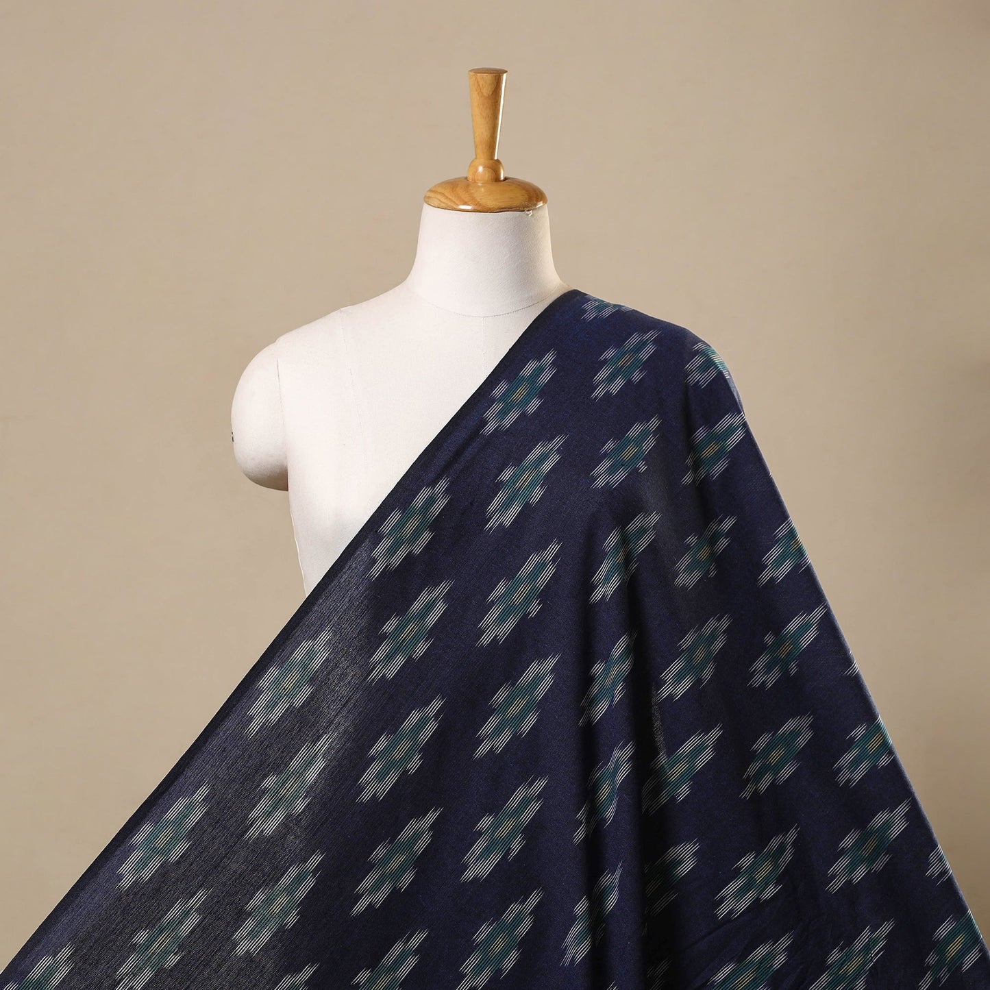 Blue Pochampally Ikat Cotton Fabric