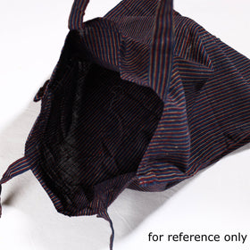 Blue Pochampally Ikat Cotton Fabric Shopping Bag