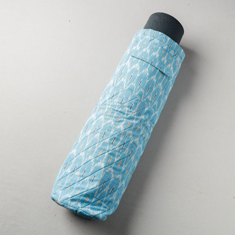 Blue Pochampally Ikat Cotton Quilted Yoga Mat Bag 