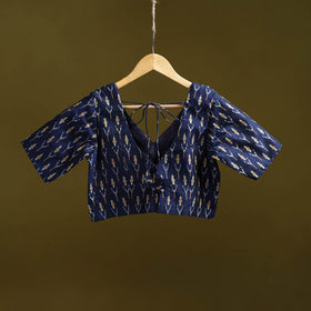 Pochampally ikat cotton readymade blouse 09 - handcrafted