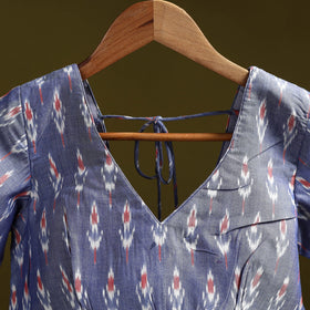 Pochampally ikat cotton readymade blouse 10 - handcrafted