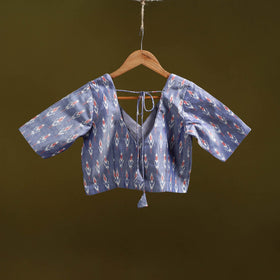 Pochampally ikat cotton readymade blouse 10 - handcrafted