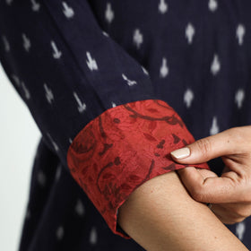 Blue Pochampally Ikat Cotton Straight Kurta