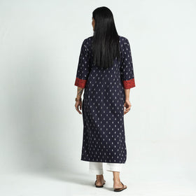 Blue Pochampally Ikat Cotton Straight Kurta