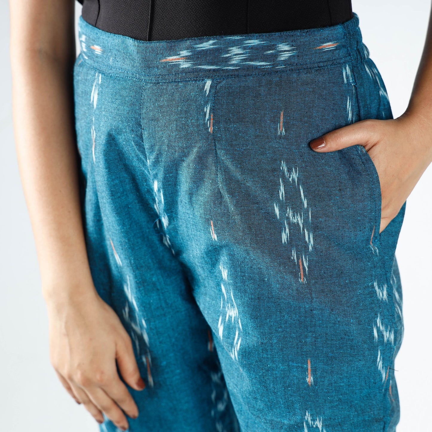 Buy Pochampally Ikat Cotton Tapered Pant for Women Online at iTokri.com