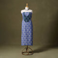 Blue - pochampally ikat cotton unstitched kurta material