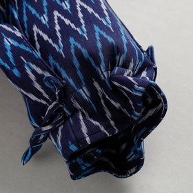 Blue Pochampally Ikat Cotton Yoga Mat Bag 