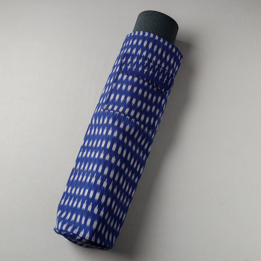 Blue Pochampally Ikat Cotton Yoga Mat Bag 