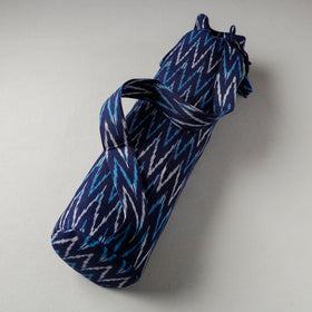 Blue Pochampally Ikat Cotton Yoga Mat Bag 