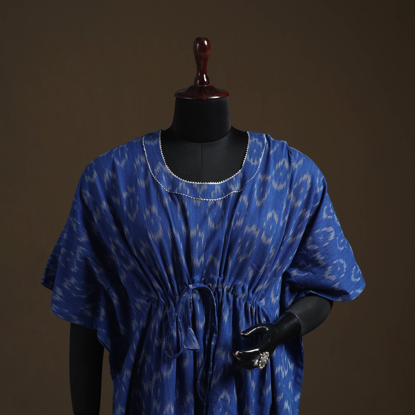 Pochampally ikat gota work cotton kaftan (short) 26