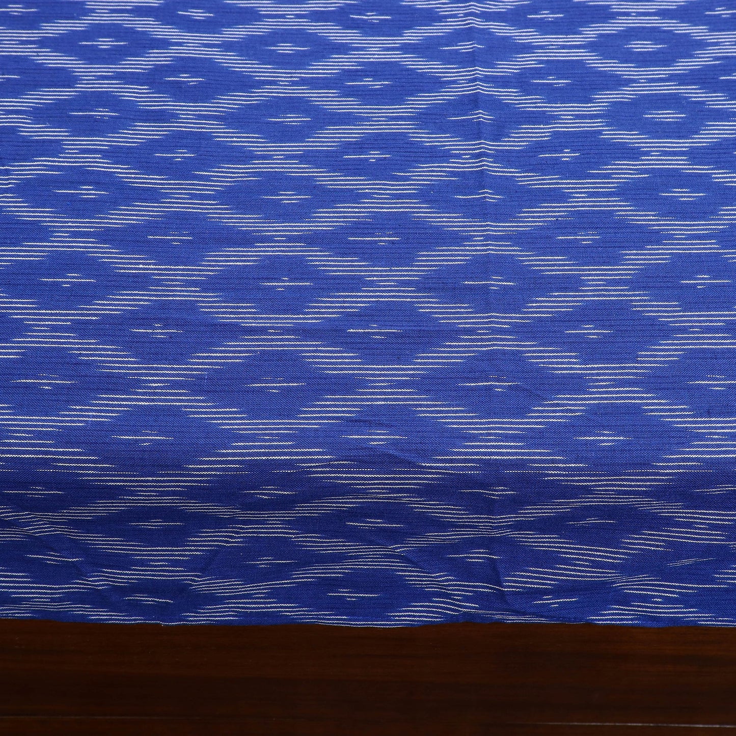 Blue Pochampally Ikat with Kalamkari Patch Cotton Bedsheet Set