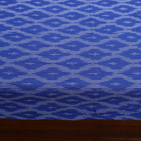 Blue Pochampally Ikat with Kalamkari Patch Cotton Bedsheet Set