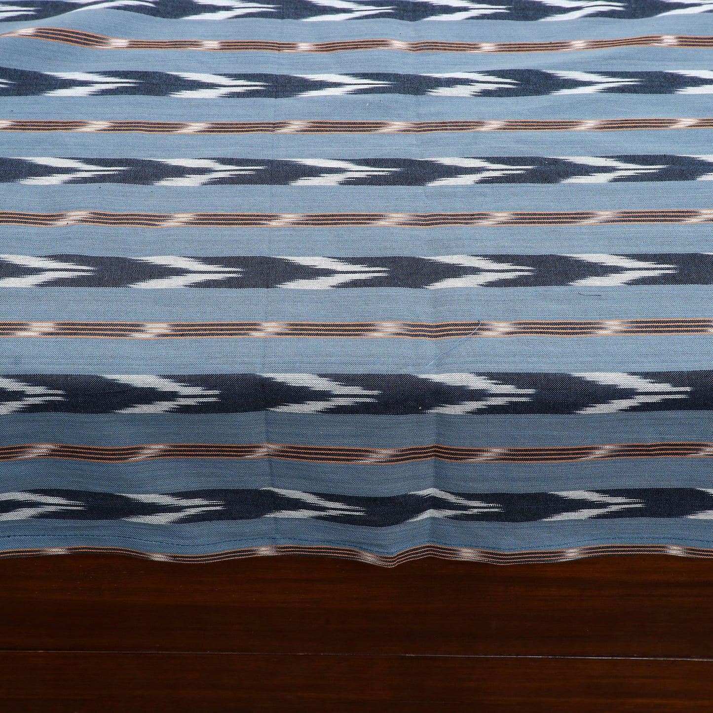 Pochampally Ikat with Kalamkari Patch Cotton Bedsheet Set