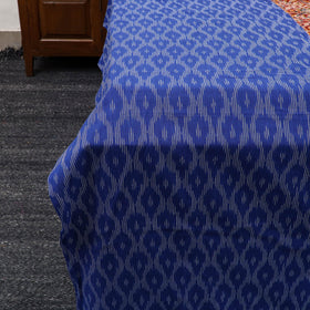 Blue - pochampally ikat with kalamkari patch cotton