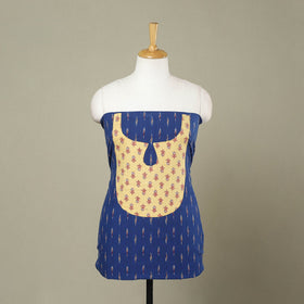 Buy Blue Pochampally Ikat Patchwork Cotton Kurta Material