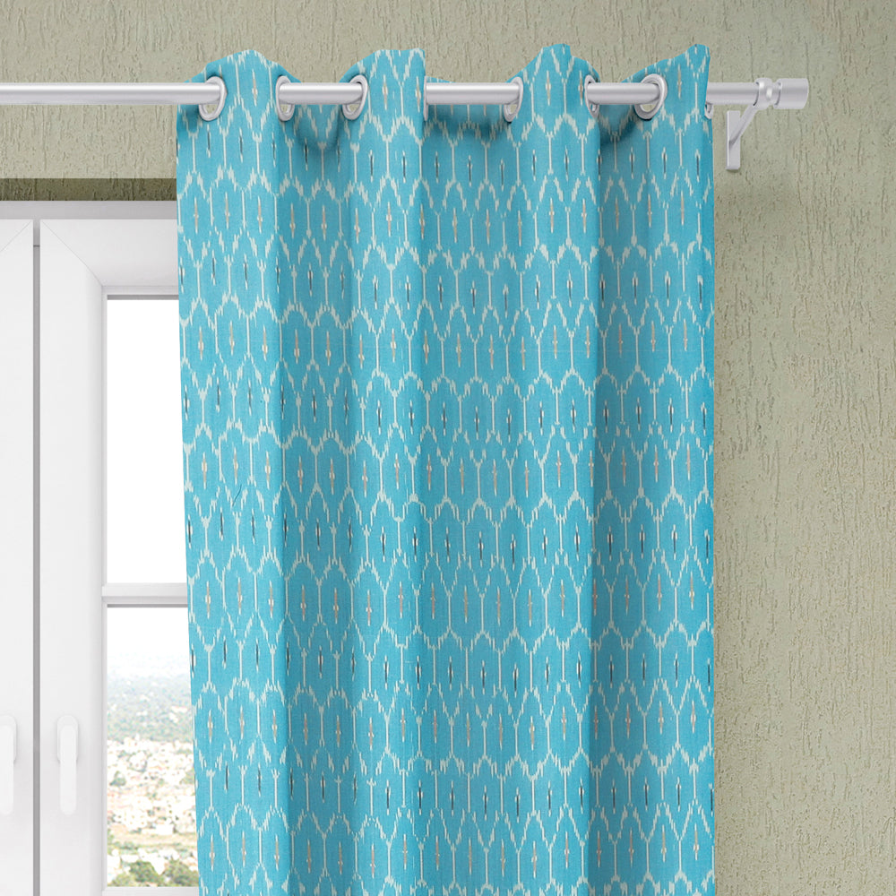  Pochampally Ikat Pure Cotton Fabric Door Curtain 