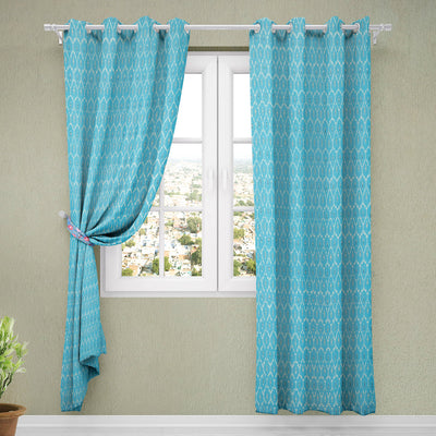  Pochampally Ikat Pure Cotton Fabric Door Curtain 