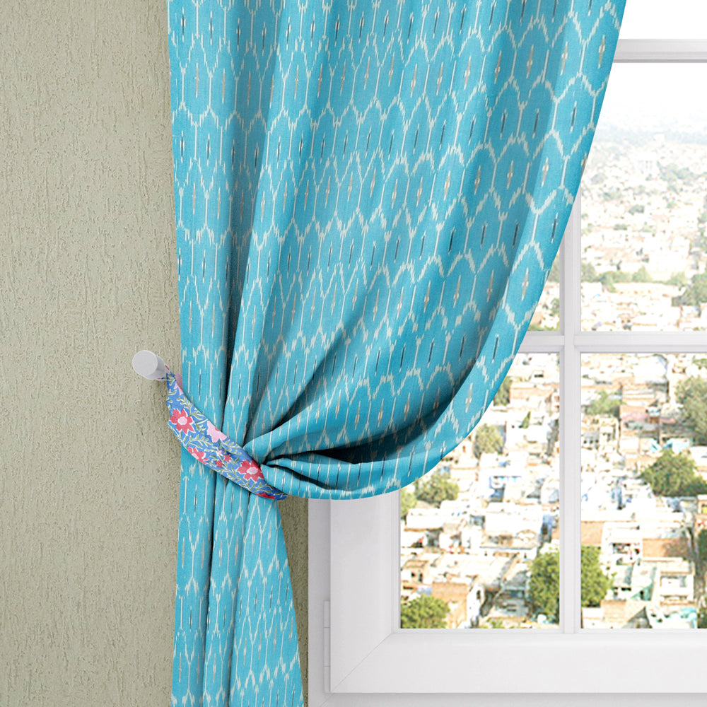  Pochampally Ikat Pure Cotton Fabric Door Curtain 