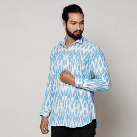  Pochampally Ikat Pure Cotton Men Full Sleeve Shirt 