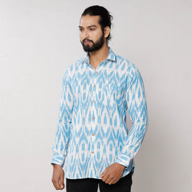  Pochampally Ikat Pure Cotton Men Full Sleeve Shirt 