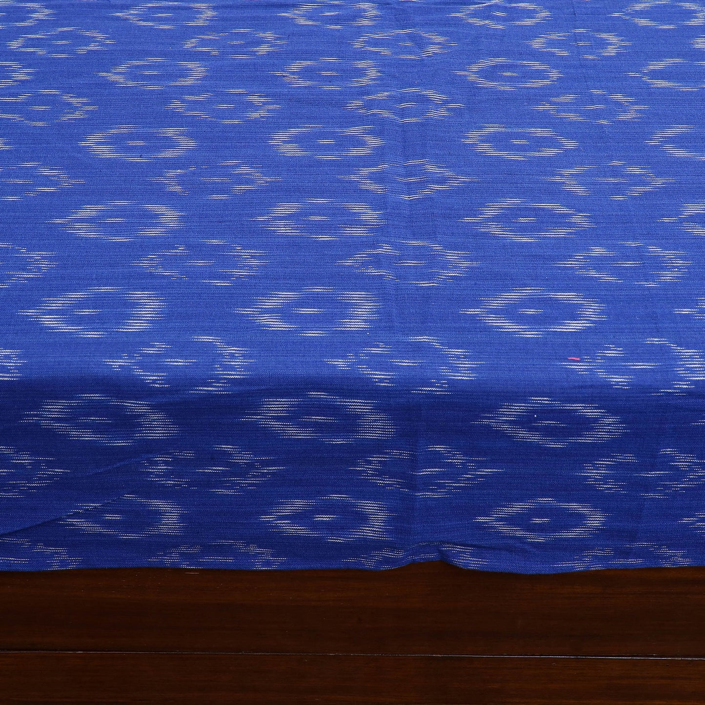 Blue Pochampally Ikat with Sanganeri Patch Cotton Bedsheet Set