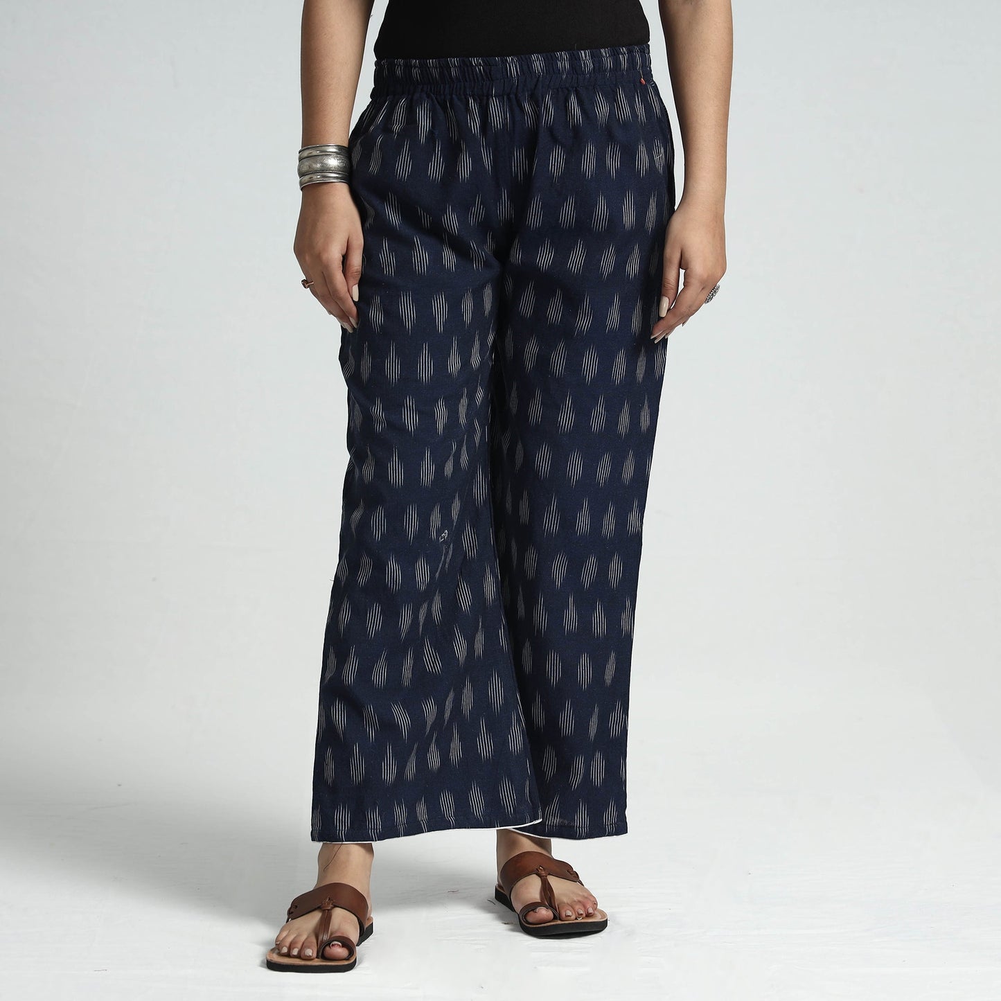 Buy Kalamkari Block Printed Cotton Elasticated Palazzo Online at iTokri.com