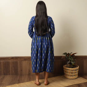 Buy Pochampally Ikat Weave Cotton Flared Dress 06 Online l iTokri.com