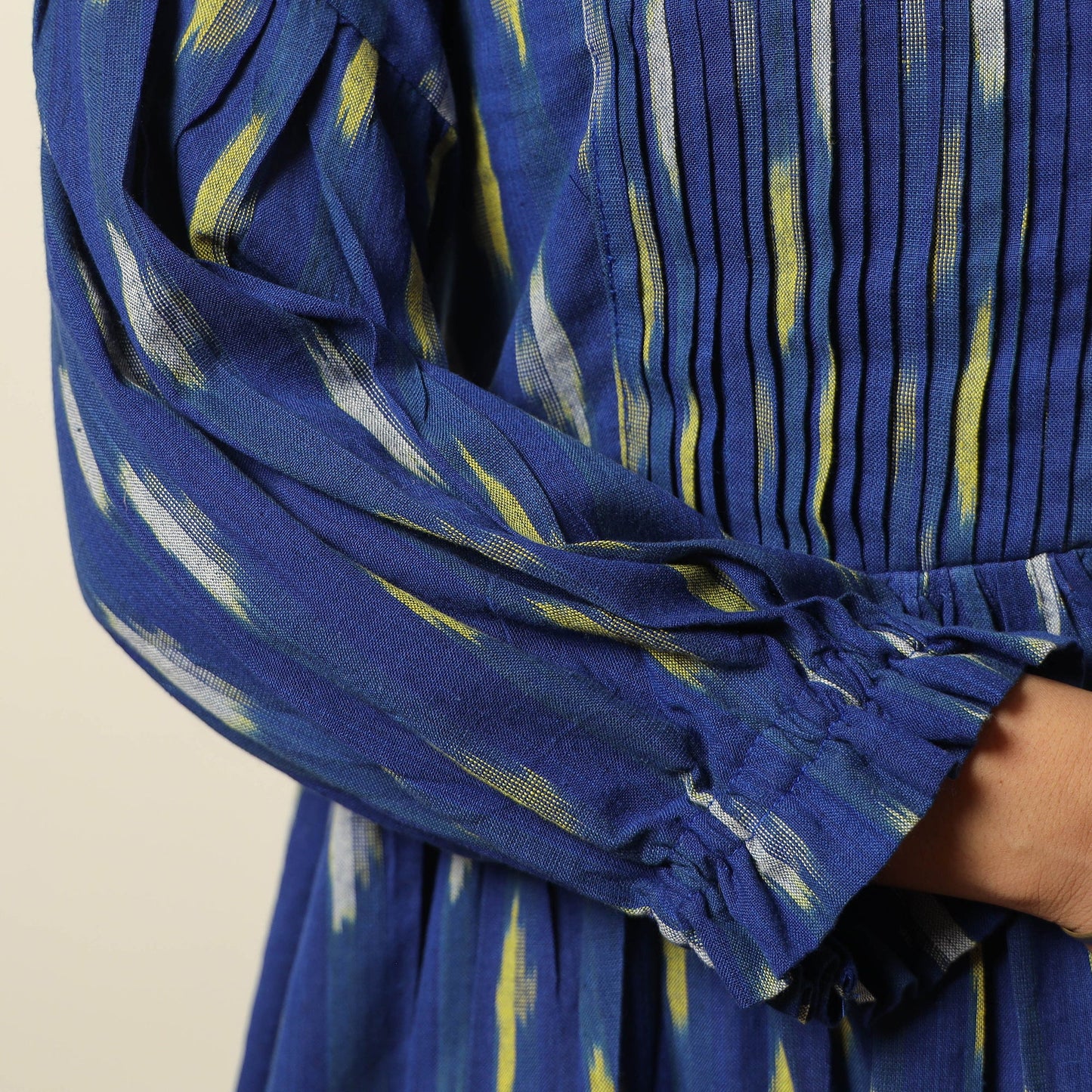 Buy Pochampally Ikat Weave Cotton Flared Dress 06 Online l iTokri.com