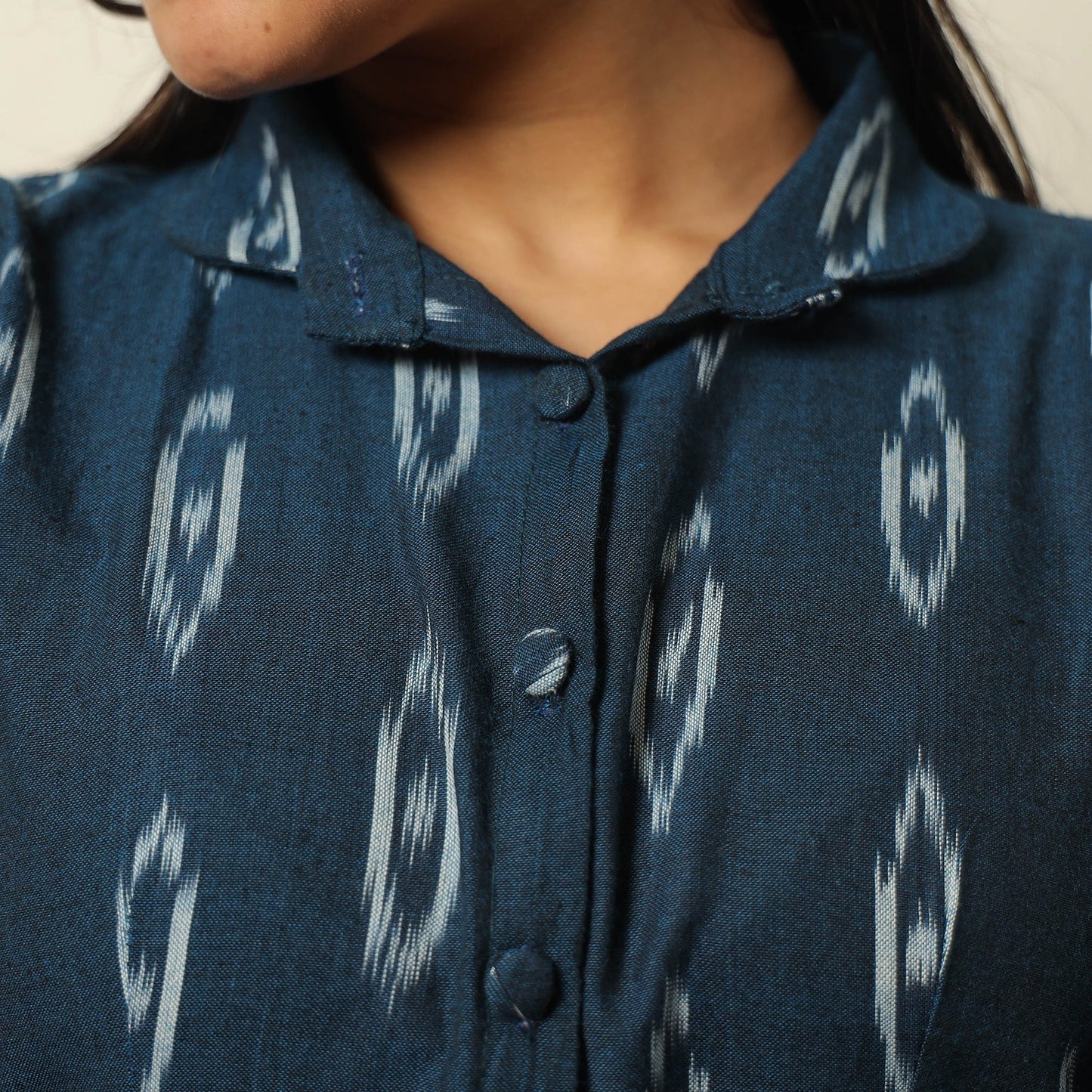  Pochampally Ikat Weave Cotton Flared Dress 10 